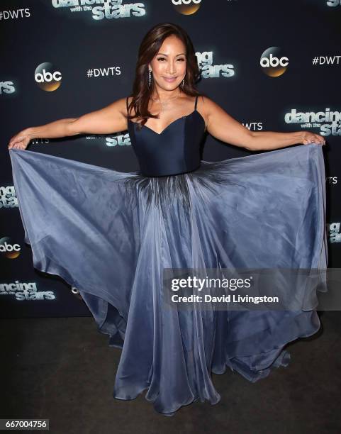 Dancer/competition judge Carrie Ann Inaba attends "Dancing with the Stars" Season 24 at CBS Televison City on April 10, 2017 in Los Angeles,...