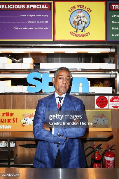 Giancarlo Esposito opens the Los Pollos Hermanos pop up restaurant on April 11, 2017 in Sydney, Australia. The fictional chicken shop featured in the...