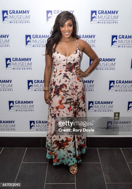 Mickey Guyton poses for a portrait at GRAMMY Museum Mississippi on April 10, 2017 in Cleveland, Mississippi.