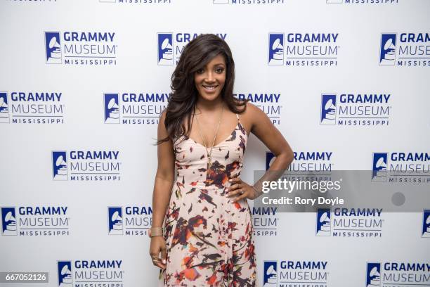 Mickey Guyton poses for a portrait at GRAMMY Museum Mississippi on April 10, 2017 in Cleveland, Mississippi.