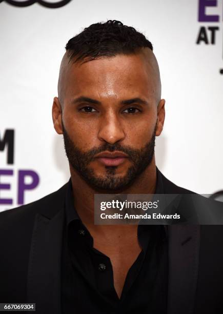 Actor Ricky Whittle attends the Film Independent at LACMA special screening and Q&A of "American Gods" at the Bing Theatre at LACMA on April 10, 2017...