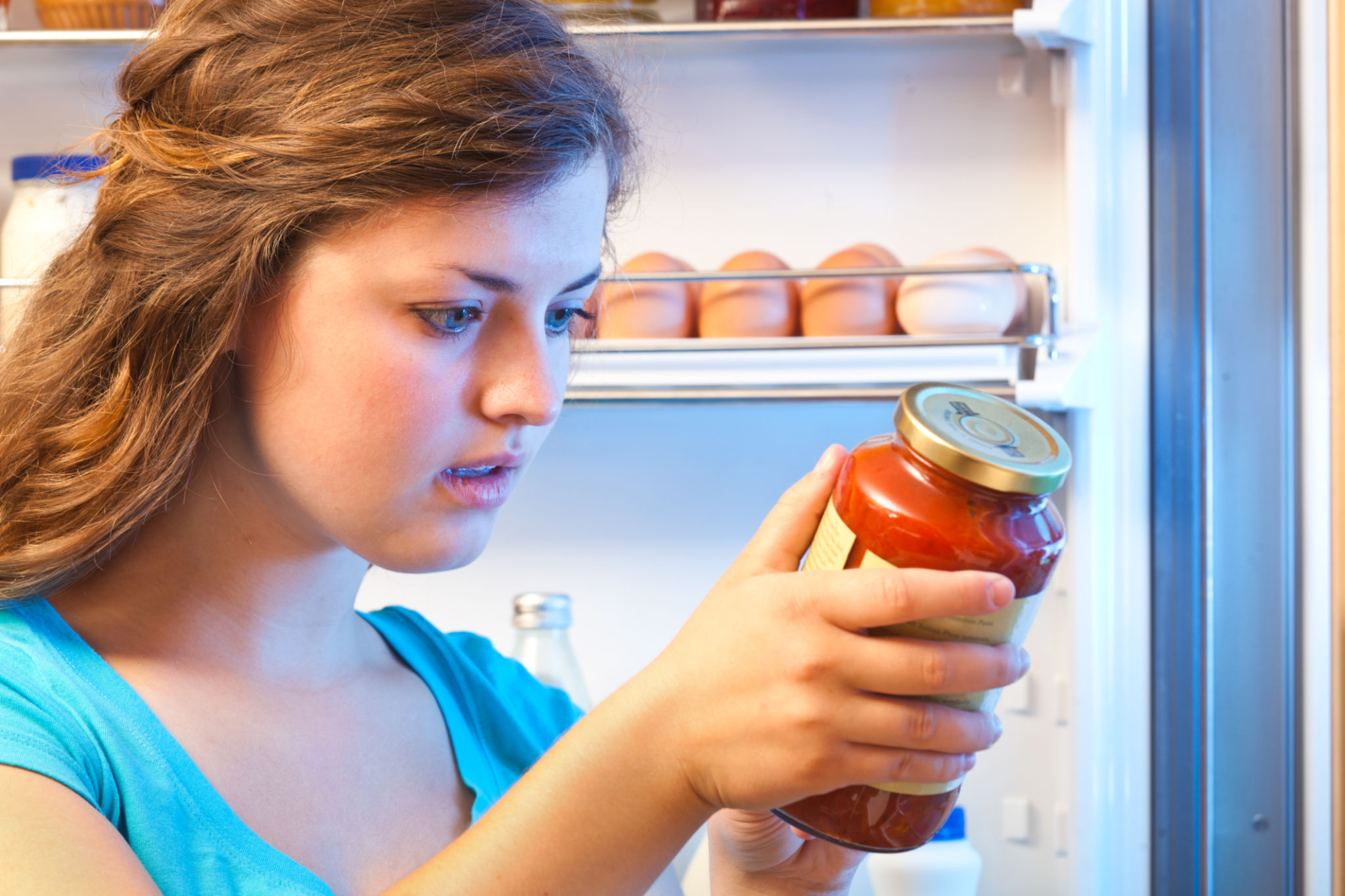Consumer Reading Food Ingredient Label for Healthy Eating Consumer Reading Food Ingredient Label for Healthy Eating
