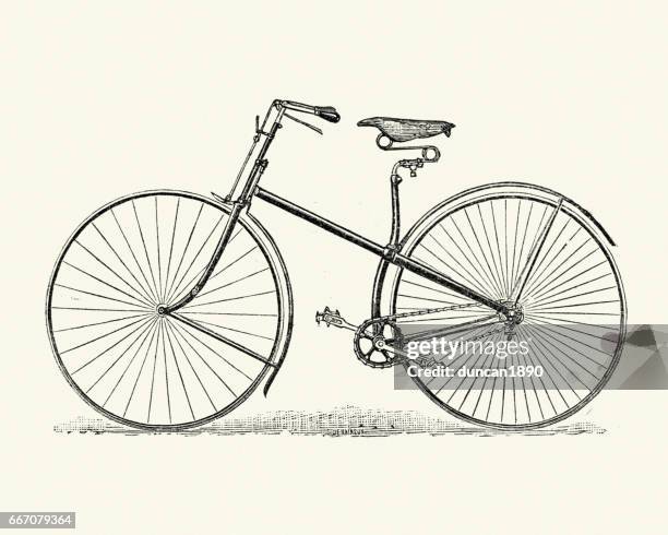 ilustrações de stock, clip art, desenhos animados e ícones de old fashioned victorian bicycle - bicicleta vintage