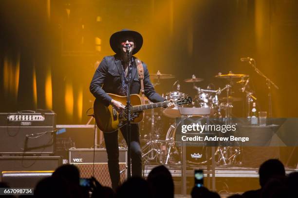 Derek James of The Last Bandoleros performs at O2 Apollo Manchester on April 7, 2017 in Manchester, England.