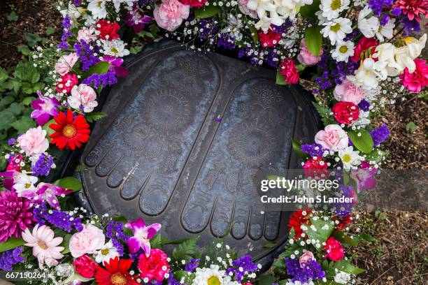 The footprints of the Buddha are venerated in all Buddhist countries. They generally show all the toes to be of equal length, and often bear...