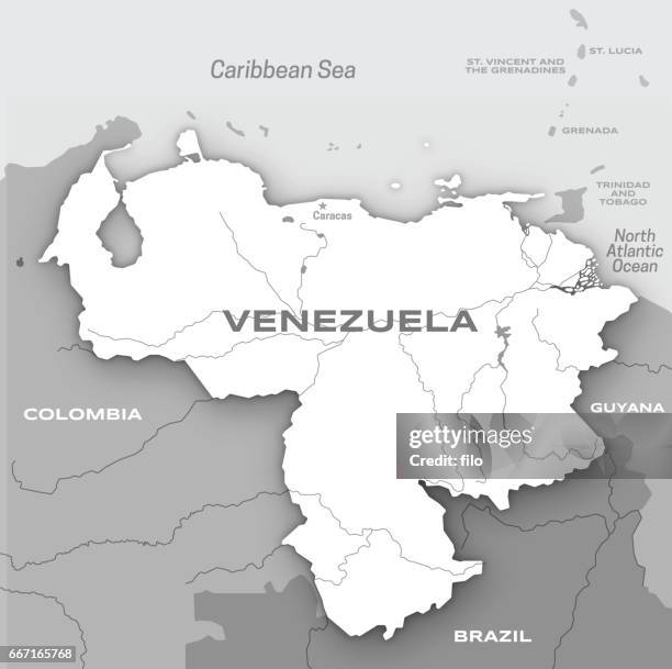 venezuela map - venezuelan culture stock illustrations