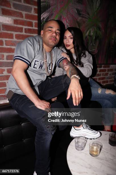 Envy and Gia Casey attend the New York Yankees Opening Day Post-Game Party at Kola House on April 10, 2017 in New York City.