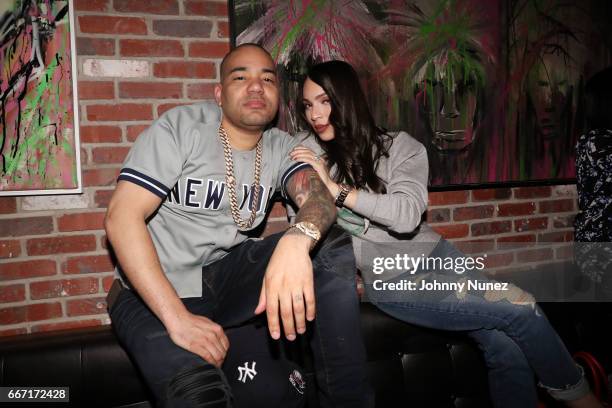 Envy and Gia Casey attend the New York Yankees Opening Day Post-Game Party at Kola House on April 10, 2017 in New York City.