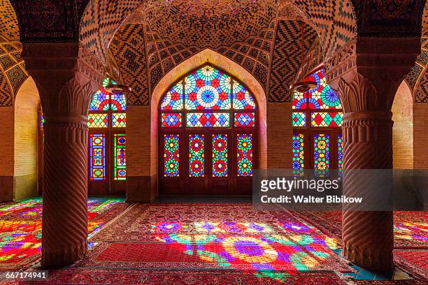 iran, central iran, interior - stained glass stock pictures, royalty-free photos & images