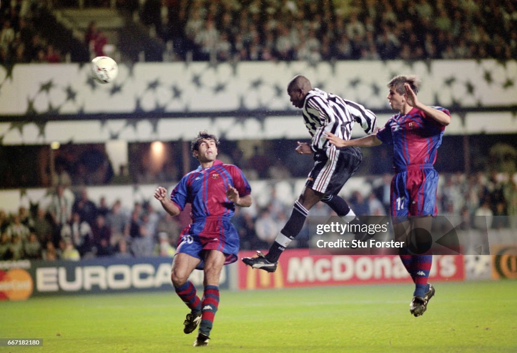 UEFA Champions League Newcastle United v Barcelona September 17 1997