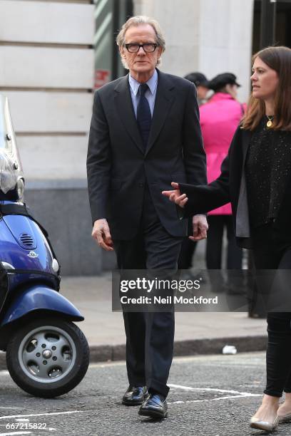 Bill Nighy seen at BBC Radio Studios on April 11, 2017 in London, England.