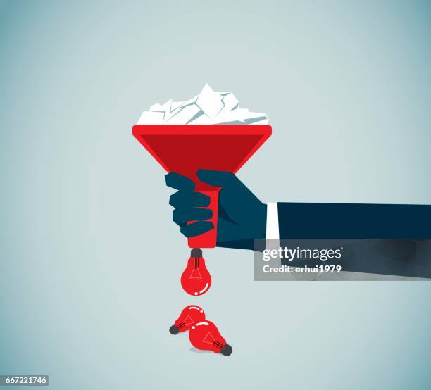 paperwork - funnel stock illustrations