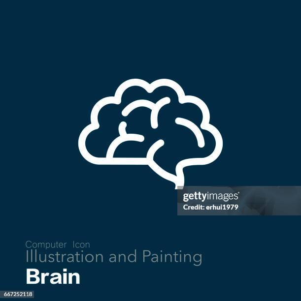 brain - genius icon stock illustrations