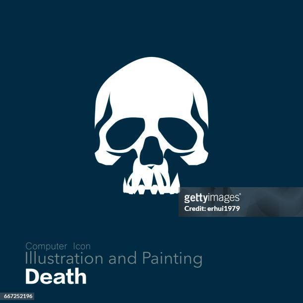 human skull, - death icon stock illustrations