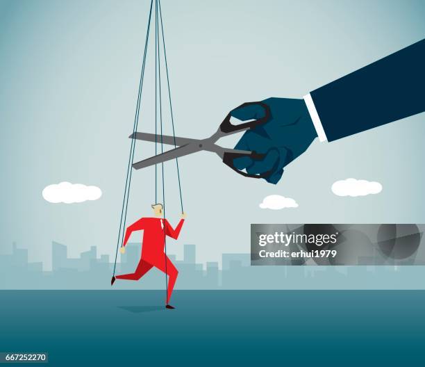 stockillustraties, clipart, cartoons en iconen met marionet - pop