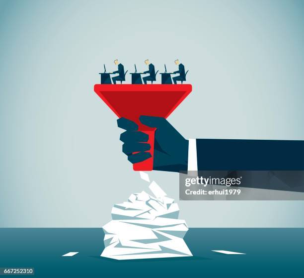 working - funnel stock illustrations