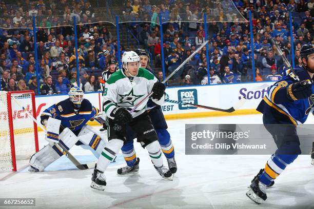 Lauri Korpikoski of the Dallas Stars in action gainst the St. Louis Blues at the Scottrade Center on November 28, 2016 in St. Louis, Missouri.