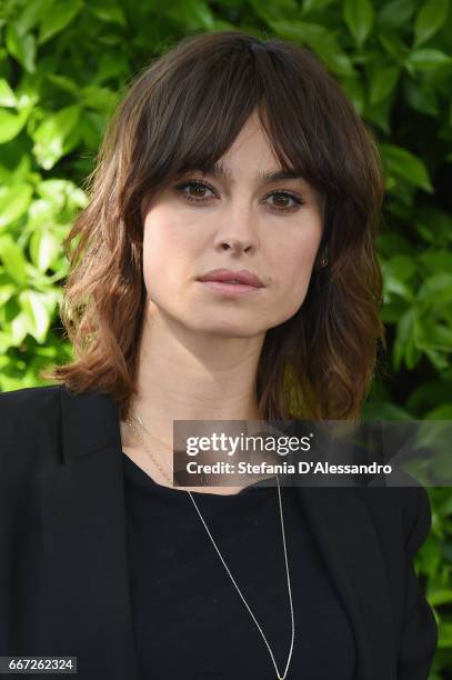 Actress Kasia Smutniak attends a photocall for 'Moglie E Marito' on April 11, 2017 in Milan, Italy.