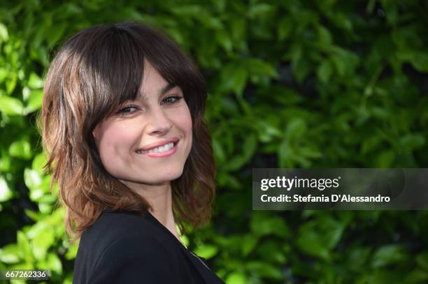 Actress Kasia Smutniak attends a photocall for 'Moglie E Marito' on April 11, 2017 in Milan, Italy.