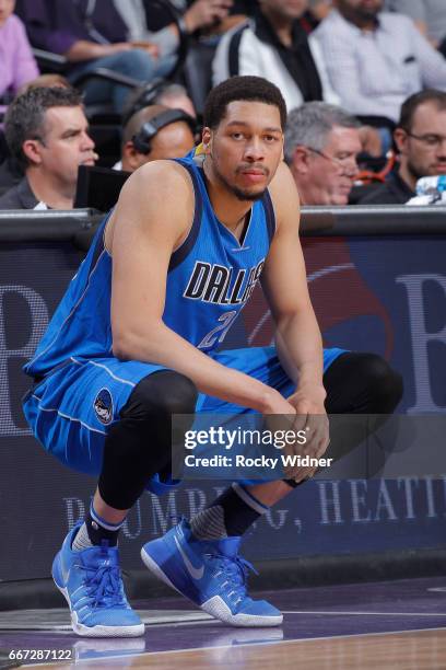 Hammons of the Dallas Mavericks looks on during the game against the Sacramento Kings on April 4, 2017 at Golden 1 Center in Sacramento, California....