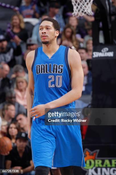 Hammons of the Dallas Mavericks looks on during the game against the Sacramento Kings on April 4, 2017 at Golden 1 Center in Sacramento, California....