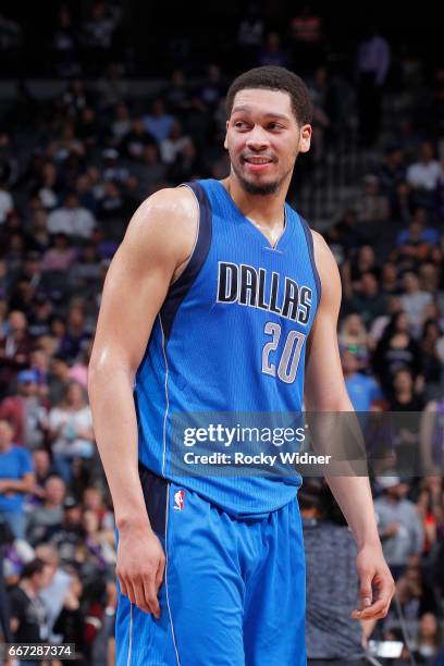 Hammons of the Dallas Mavericks looks on during the game against the Sacramento Kings on April 4, 2017 at Golden 1 Center in Sacramento, California....