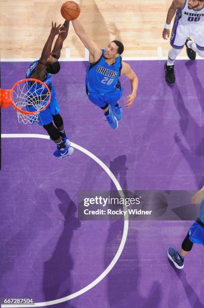 Hammons of the Dallas Mavericks rebounds against the Sacramento Kings on April 4, 2017 at Golden 1 Center in Sacramento, California. NOTE TO USER:...