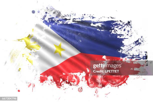 phillipines ink grunge flag - philippines flag stock illustrations