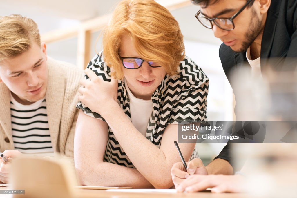 Young businessmen generating ideas