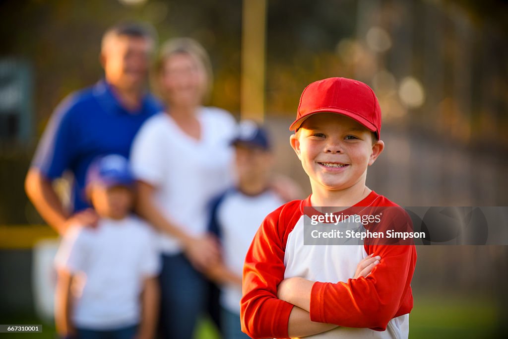 A family evening at the little league field