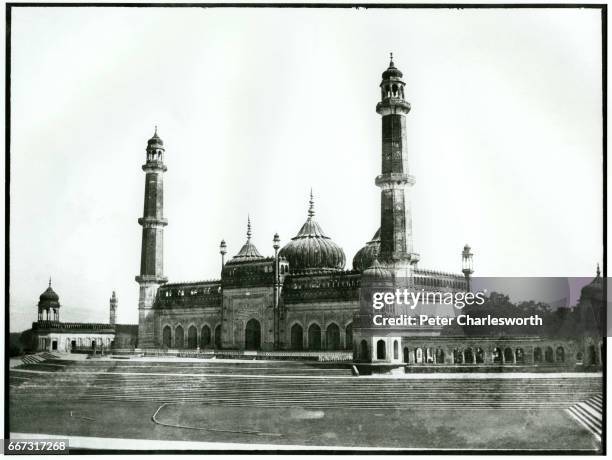 View of the Asafi Mosque at Bara Imambara, a Mogul Palace. Background to this image: With the threat of War looming in Europe, Edward Fitzgerald...