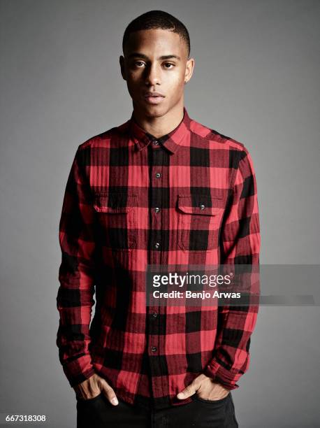 Actor Keith Powers is photographed for Popular TV on February 1, 2017 in Los Angeles, California.