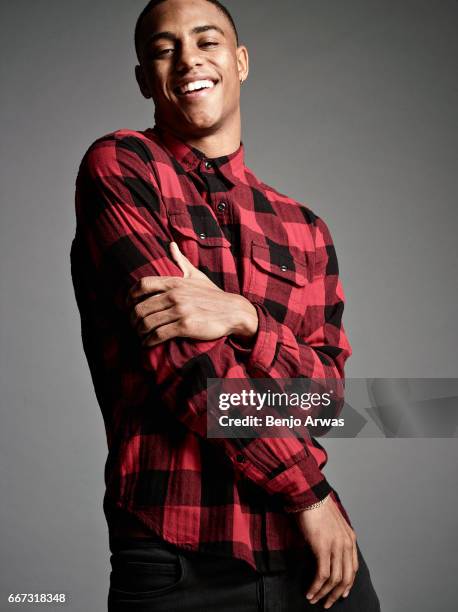 Actor Keith Powers is photographed for Popular TV on February 1, 2017 in Los Angeles, California.