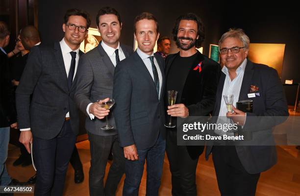 Stephen Bowman, Ollie Baines and Humphrey Berney, Christian Vit and Baldassare La Rizza attend Terrence Higgins Trust: The Auction in support of...