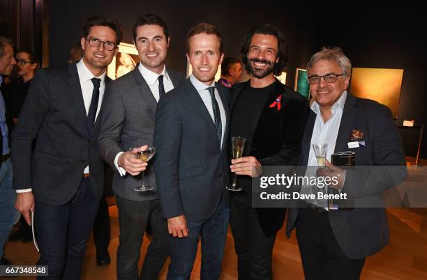 Stephen Bowman, Ollie Baines and Humphrey Berney, Christian Vit and Baldassare La Rizza attend Terrence Higgins Trust: The Auction in support of...