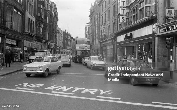 Scenes from Grafton Street, Dublin, circa June 1971 .