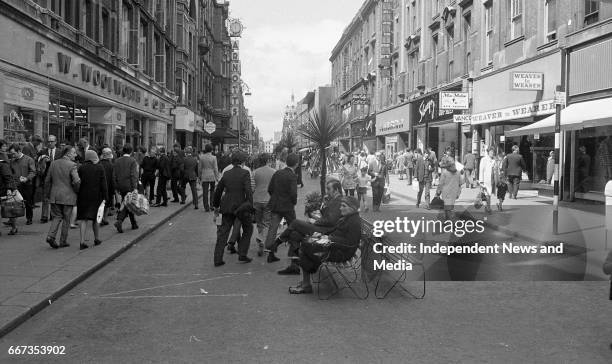 Scenes from Henry Street, Dublin, circa June 1971 .