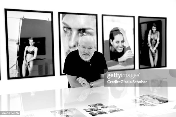 Photographer Peter Lindbergh during his exhibition 'From Fashion to Reality' at Kunsthalle der Hypo-Kulturstiftung on April 11, 2017 in Munich,...