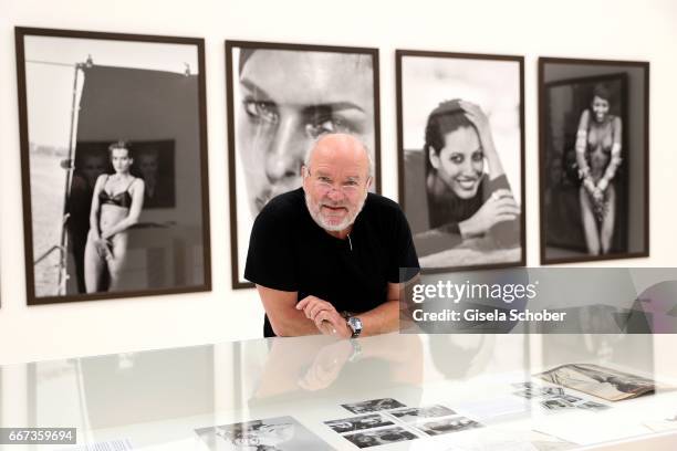 Photographer Peter Lindbergh during his exhibition 'From Fashion to Reality' at Kunsthalle der Hypo-Kulturstiftung on April 11, 2017 in Munich,...