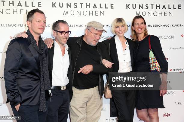 Thierry-Maxime Loriot, Roger Diederen, director Kunsthalle Muenchen, Photographer Peter Lindbergh, Nadja Auermann and Emily Ansenk, director...