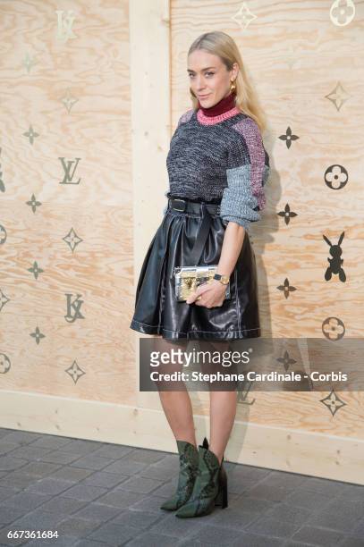 Actress Chloe Sevigny attends the Louis Vuitton's Dinner for the Launch of Bags by Artist Jeff Koons at Musee du Louvre on April 11, 2017 in Paris,...
