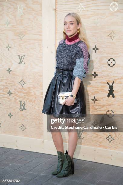 Actress Chloe Sevigny attends the Louis Vuitton's Dinner for the Launch of Bags by Artist Jeff Koons at Musee du Louvre on April 11, 2017 in Paris,...