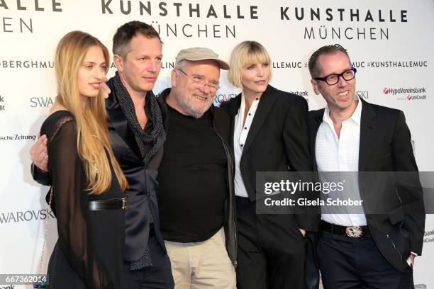 Cosima Auermann; Thierry-Maxime Loriot, Photographer Peter Lindbergh, Nadja Auermann and Roger Diederen, director Kunsthalle Muenchen during the...