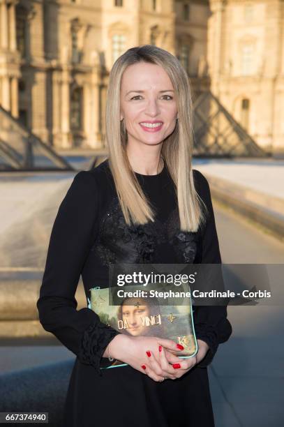 Delphine Arnault attends the Louis Vuitton's Dinner for the Launch of Bags by Artist Jeff Koons at Musee du Louvre on April 11, 2017 in Paris, France.