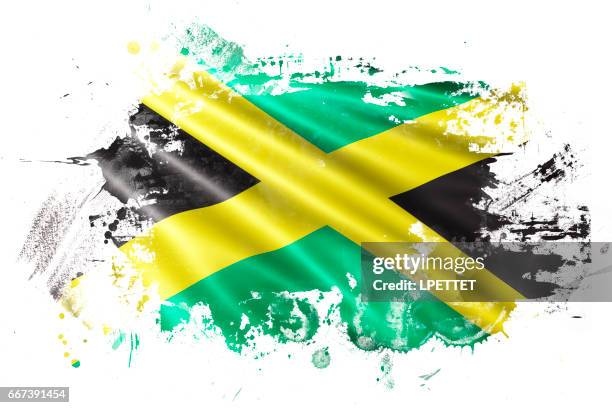 ジャマイカ インク グランジ フラグ - ジャマイカ点のイラスト素材／クリップアート素材／マンガ素材／アイコン素材
