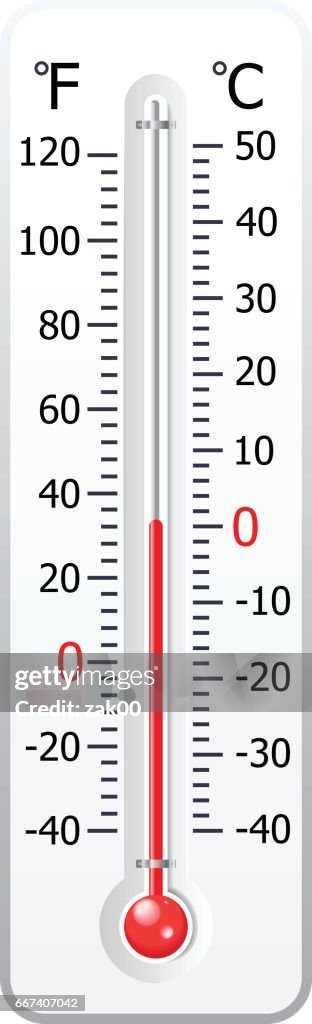 Vädret termometer isolerad på vit vektor