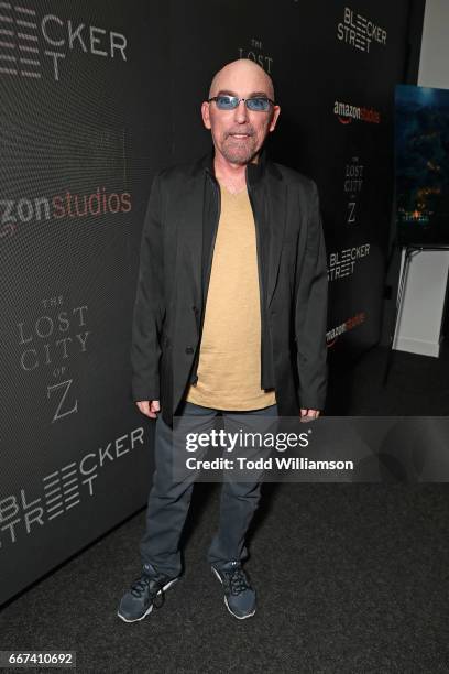 Actor Jackie Earle Haley attends the Amazon Studios and Bleecker Street special screening with Explorer's Club of James Gray's THE LOST CITY OF Z on...