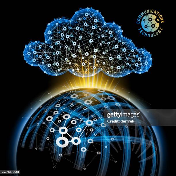 cloud computing - cloud computing stock illustrations