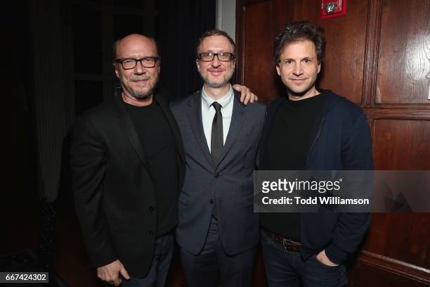 Paul Haggis, James Gray, and Bennett Miller attend the after party for Amazon Studios and Bleecker Street special screening with Explorer's Club of...