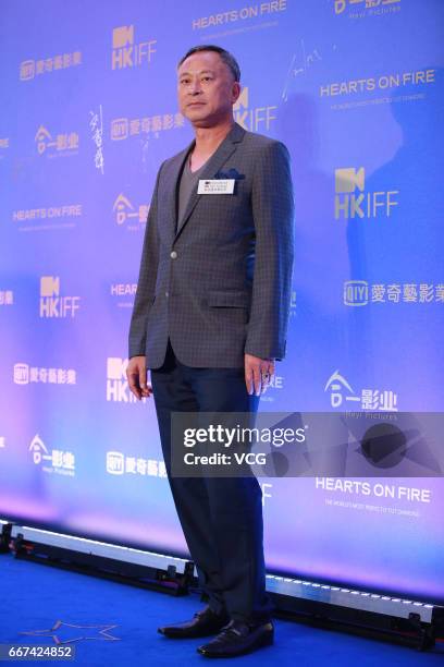 Director Johnnie To Kei-Fung attends the opening of the 41st Hong Kong International Film Festival at Hong Kong Cultural Centre on April 11, 2017 in...